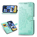 Pikkukuva 1 / 2: Mandala iPhone 12 Mini nahkakotelo - Syaani Green
