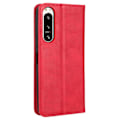 Miniatyrbillede 2 af 2: Bofink Vintage Sony Xperia 5 Iv Læder Etui - Rød Red