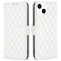 Miniatyrbillede 1 af 2: Rhombus mat iPhone 14 flip etui - Hvid White