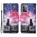 Pikkukuva 1 / 2: Wonderland Samsung Galaxy A53 5G Läppäkotelo - Starry Sky / Kissa Multicolor