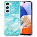 Miniatyrbillede 1 af 6: Marble Samsung Galaxy A14 Etui - Grøn Green