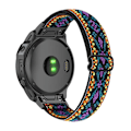 Miniatyrbillede 1 af 2: Elastisk, åndbar nylon-urrem til Garmin-ur - Lilla Multicolor
