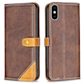 Pikkukuva 1 / 2: BINFEN kaksivärinen nahkakotelo iPhone Xs Max - Kahvi Brown