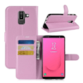 Miniatyrbild 1 av 2: Samsung Galaxy J8 (2018) mobilfodral konstläder silikon plånbok stående - Rosa Rosa