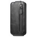 Pikkukuva 2 / 6: Vertical Flip Phone Suojakotelo With Zipper For Motorola Moto E13 - Musta Black
