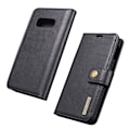 Miniatyrbillede 1 af 2: DG.MING Samsung Galaxy S10e 2-i-1 split læderetui - Sort Black