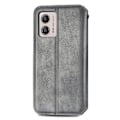 Miniatyrbillede 2 af 2: Læder Etui med A Stilfuldt Rhombus Tryk til Motorola Moto G53 - Grå Silver grey