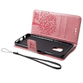Miniatyrbillede 2 af 2: Samsung Galaxy S9 stemplet Træ ugle PU læder flip etui - Pink Pink