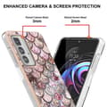 Miniatyrbilde 2 av 2: Marble Motorola Edge 20 Pro Etui - Pink Scales Multicolor