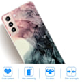 Miniatyrbillede 2 af 2: Marble Samsung Galaxy S22 Etui - Pale Pink og Grøn Marmor Multicolor