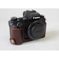 Miniatyrbild 2 av 2: Canon G1 X Mark III kameraskydd för underdel äkta läder - Kaffe Brun