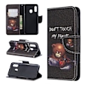 Miniatyrbillede 1 af 2: Wonderland Samsung Galaxy A20e etui - Brun Bjørn og Advarende Ord Black