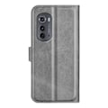 Miniatyrbild 2 av 2: Hållbart konstläder Motorola Moto Edge 2022 fodral med plånbok - Silver/Grå Silvergrå
