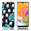 Miniatyrbillede 1 af 2: Deco Samsung Galaxy A01 Cover - Pingvin Multicolor