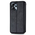 Miniatyrbillede 2 af 6: Læder Etui med A Stilfuldt Rhombus Tryk til Motorola Moto G23 / G13 - Sort Black