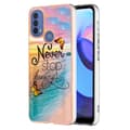 Miniatyrbillede 1 af 2: Marble Motorola Moto E30 / E20 / E40 Etui - Never Stop Dreaming Multicolor