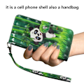Miniatyrbild 2 av 2: Motorola Moto E5 Play Go plånboks mobilfodral av syntetläder med bildmotiv och diamanter - Panda multifärg