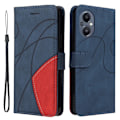 Miniatyrbild 1 av 2: Texturerat läder OnePlus Nord N20 5G fodral med handledsband - Blå Blå