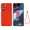 Miniatyrbillede 1 af 2: Matte Liquid Silikone Cover til Motorola Edge X30 - Rød Red