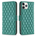 Miniatyrbillede 1 af 2: Rhombus mat iPhone 11 Pro Max flip etui - Grøn Green