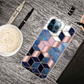 Miniatyrbillede 2 af 2: Marble design iPhone 14 Pro cover - Blå/Guld Terning Multicolor