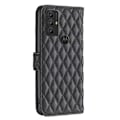 Miniatyrbillede 2 af 2: Rhombus mat Motorola Moto G Play (2023) flip etui - Sort Black