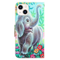 Pikkukuva 2 / 2: Wonderland iPhone 14 Plus Läppäkotelo - Elephant Multicolor