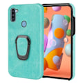 Pikkukuva 1 / 2: Iskunkestävä nahkasuojus soikealla jalustalla Samsung Galaxy M11 / A11 - Vihreä Green
