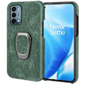 Miniatyrbild 1 av 2: Stötsäkert läderfodral med oval kickstand för OnePlus Nord N200 5G - Grön Grön