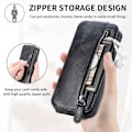 Pikkukuva 2 / 4: Vertical Flip Phone Suojakotelo With Zipper For iPhone 13 Pro - Musta Black