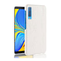 Miniatyrbillede 1 af 2: Samsung Galaxy A7 (2018) beskyttelsesetui i kunstlæder med krokodille tekstur - Hvid White