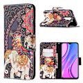 Pikkukuva 1 / 2: Wonderland Xiaomi Redmi 9 Läppäkotelo - Tribal Elephant Multicolor