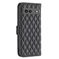 Miniatyrbillede 2 af 6: Rhombus mat Google Pixel 7a flip etui - Sort Black