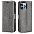 Pikkukuva 1 / 2: iPhone 14 Pro nahkainen lompakokkotelo - Harmaa Silver grey