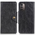 Miniatyrbillede 1 af 2: Alpha Nokia G11 / Nokia G21 læder flip etui - Sort Black