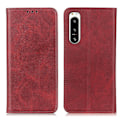 Miniatyrbillede 1 af 2: Flip Etui med Pung i Ægte Læder til Sony Xperia 5 Iv - Rød Red