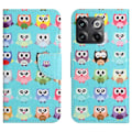 Miniatyrbillede 1 af 2: Wonderland OnePlus Ace Pro / 10t Flip Etui - Søde Ugler Blue