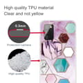 Miniatyrbilde 2 av 2: Marmordesign Samsung Galaxy A03s deksel - Sekskantede Fragmenter I Lilla Multicolor