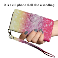 Miniatyrbillede 2 af 2: iPhone Xr læder flip cover med mønsterprint - Farvet Multicolor