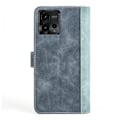 Miniatyrbillede 2 af 2: To-farvet Motorola Moto G72 læderetui - Blå Blue