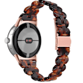 Miniatyrbillede 1 af 2: Google Pixel Watch urrem i rombeformet harpiks - Skildpaddeskal Farve Brown
