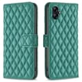 Rombemønster, matt flip-deksel for Samsung Galaxy A04e - Grønn Green