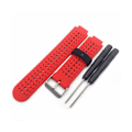 Miniatyrbillede 1 af 2: Garmin forerunner universel silikone urrem - Sort / Rød Red