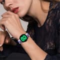 Miniatyrbillede 2 af 2: 20 mm glat resin urrem til Garmin-ur - Mørkegrå / Lyserød Multicolor