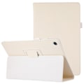 Miniatyrbillede 1 af 2: Foldbart etui med Lichi-tekstur til Lenovo Tab M10 Plus (Gen 3) - Hvid White