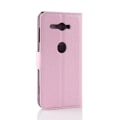 Miniatyrbillede 2 af 2: Sony Xperia XZ2 Compact litchi tekstur PU læder flip etui - Pink Pink