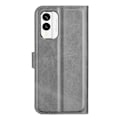Miniatyrbild 2 av 2: Hållbart konstläder Nokia X30 fodral med plånbok - Silver/Grå Silvergrå