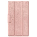 Pikkukuva 2 / 2: Kolminkertainen nahkainen jalusta kotelo Realme Pad Mini - Ruusukulta Pink