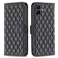 Miniatyrbillede 1 af 2: Rhombus mat Samsung Galaxy A04 flip etui - Sort Black