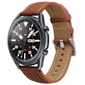 Miniatyrbillede 2 af 2: Samsung Galaxy Watch 3 (45mm) fine stitch ægte læder rem - mørkebrun Brown